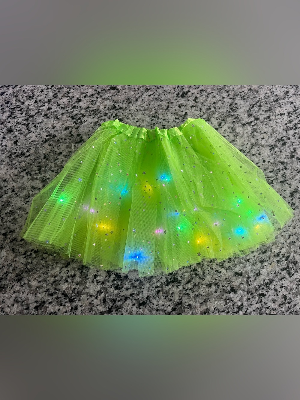 Kids Green Fairy Skirt / Tutu - Light-up - OSFM